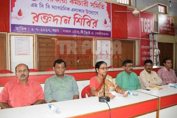 Left front backed TGEA conducts blood donation camp
